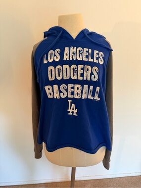 New Era Los Angeles Dodgers Pullover Hoodie Grey and Blue
